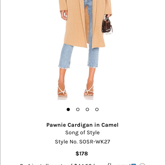 REVOLVE tan sweater cardigan - Picture 5 of 5